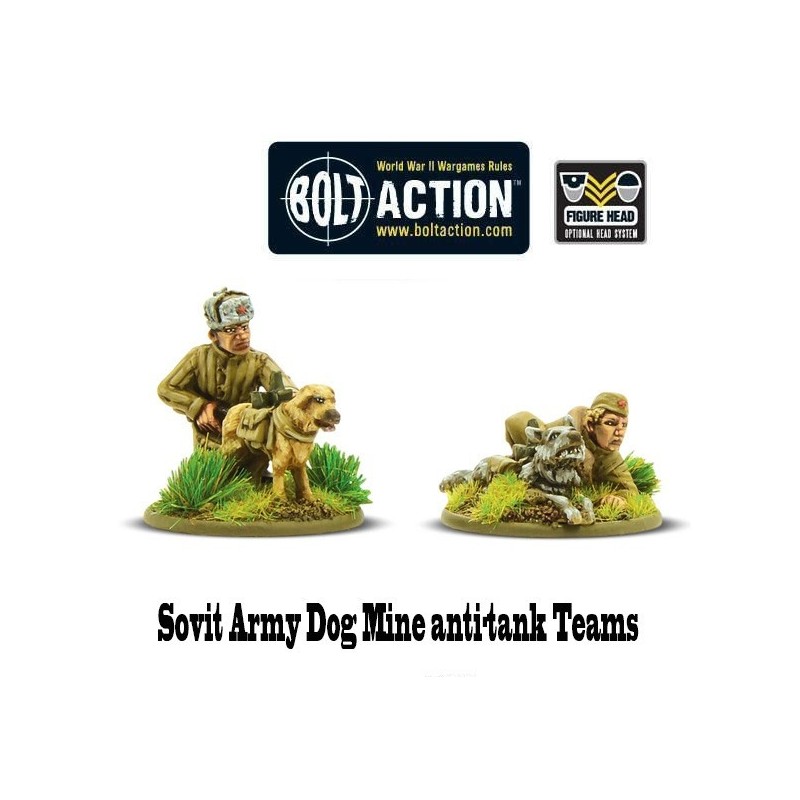 Soviet Army Dog Mine anti-tank teams 28mm WWII WARLORD GAMES