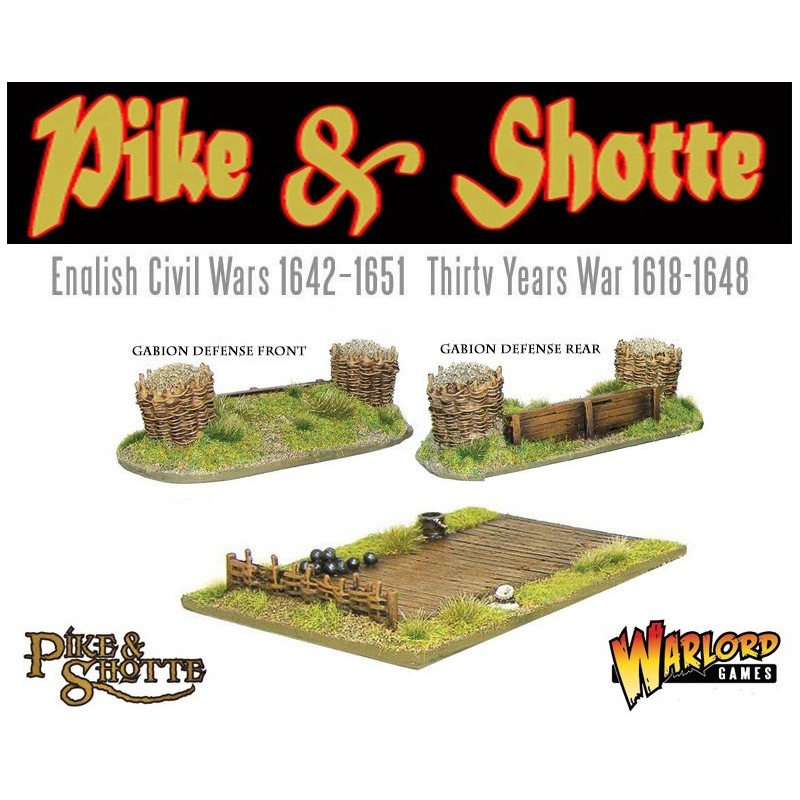 Gabion Defense position 2 28mm ECW TYW Pike & Shotte WARLORD GAMES