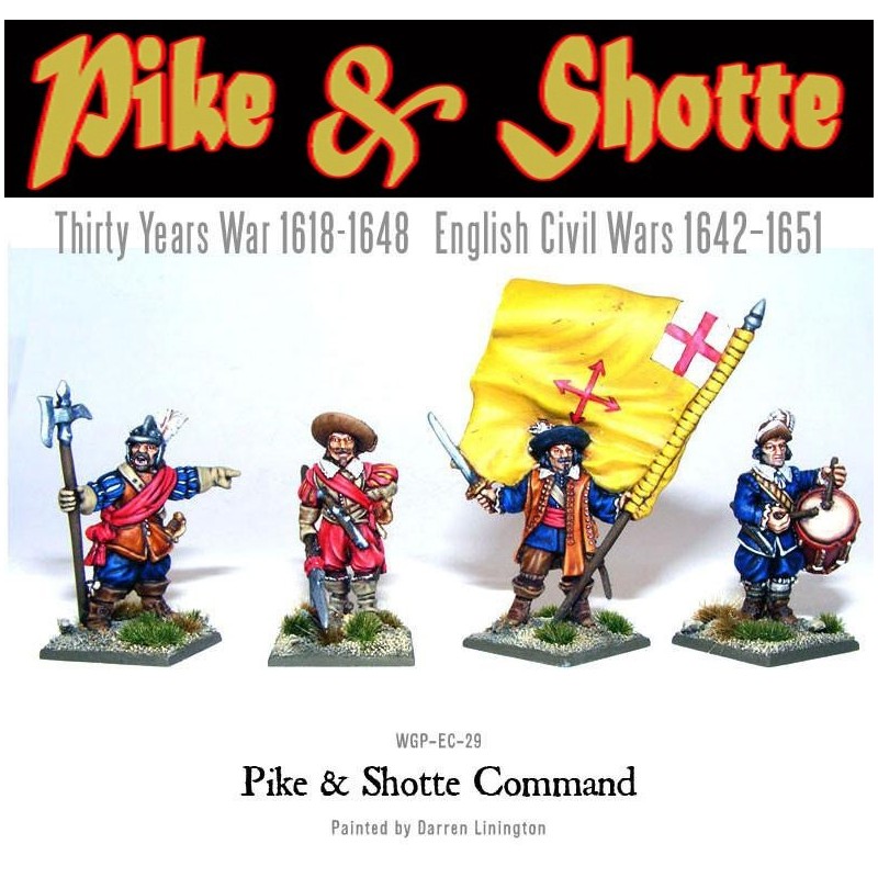 ECW Command 1 (4) 28mm Thirty Years War Pike & Shotte WARLORD GAMES