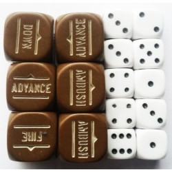 BROWN ORDER DICE & D6s SET...