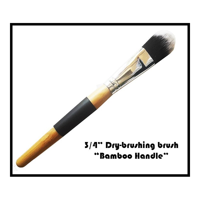 3/4" Dry-brushing Brush - Rounded tip - Bamboo handle FRONTLINE GAMES