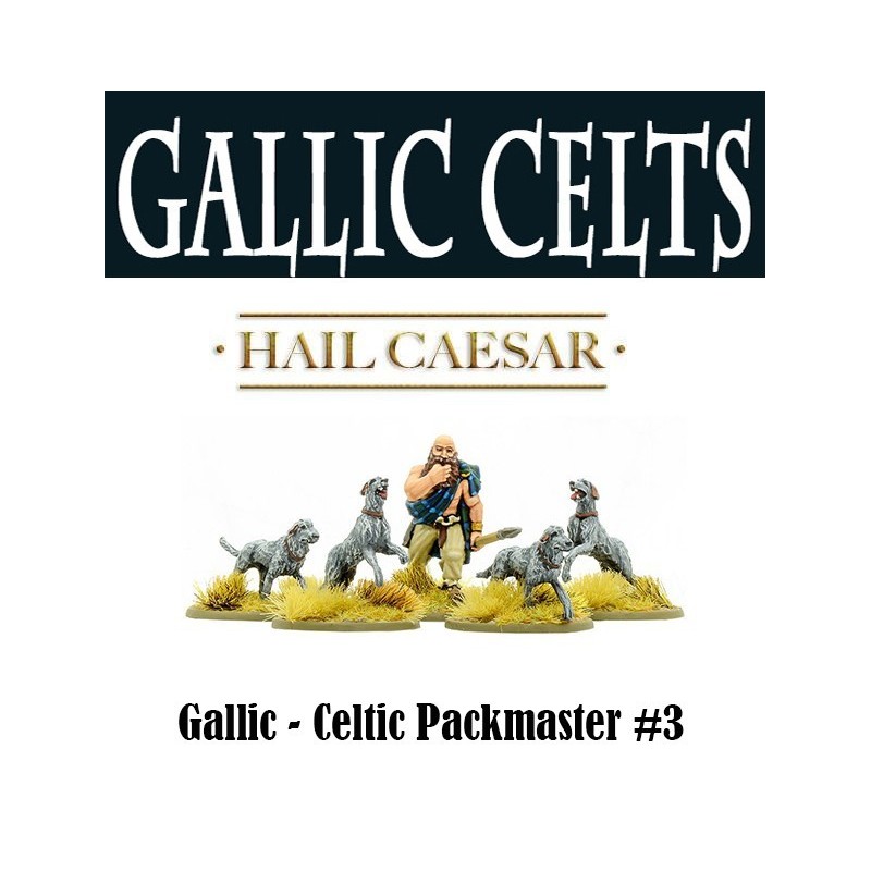 Gallic Celt Warhound Packmaster 3 28mm Ancients WARLORD GAMES