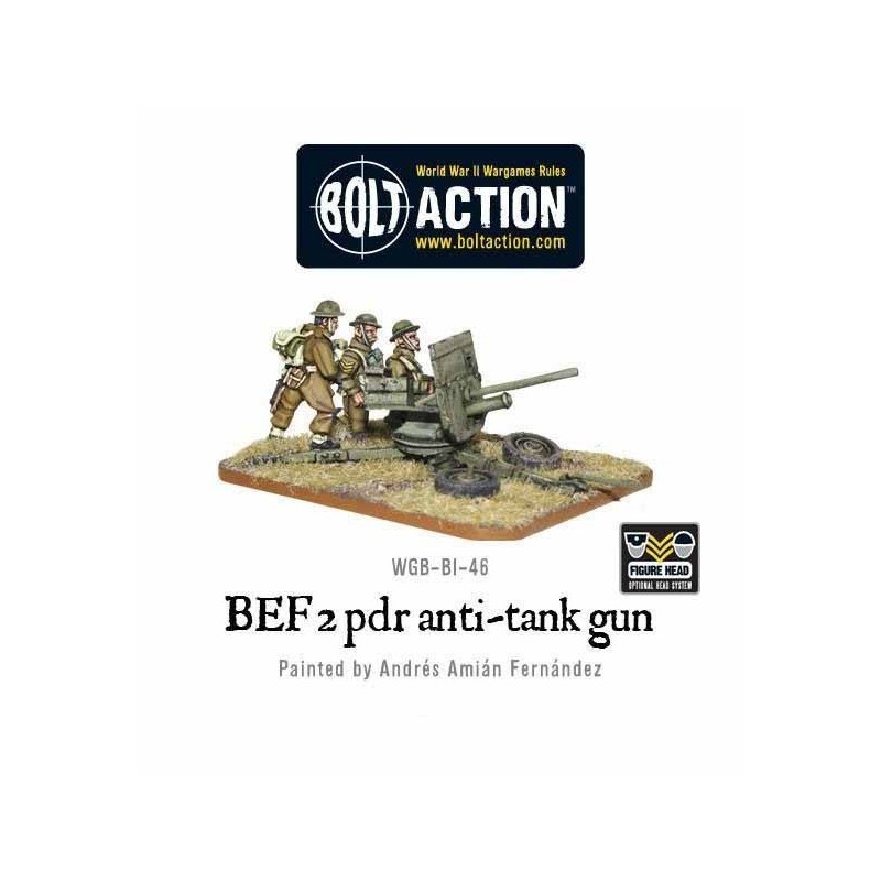 British Expeditionary Force (BEF)  BEF 2 pounder anti-tank gun 28mm WWII WARLORD GAMES