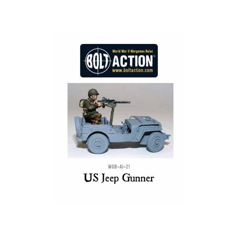 U.S. American US Jeep Gunner 28mm WWII WARLORD GAMES