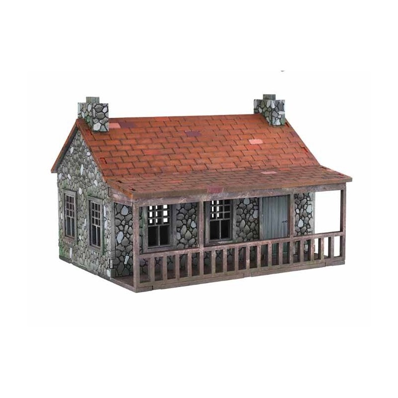 Stone House w/Porch 28mm Terrain WWII DADS ARMIES