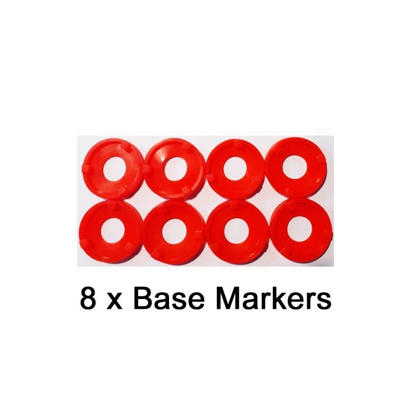 Base Markers - Red - 25/30mm bases RIVER HORSE