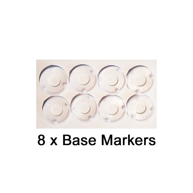 Base Markers - White - 25/30mm bases RIVER HORSE